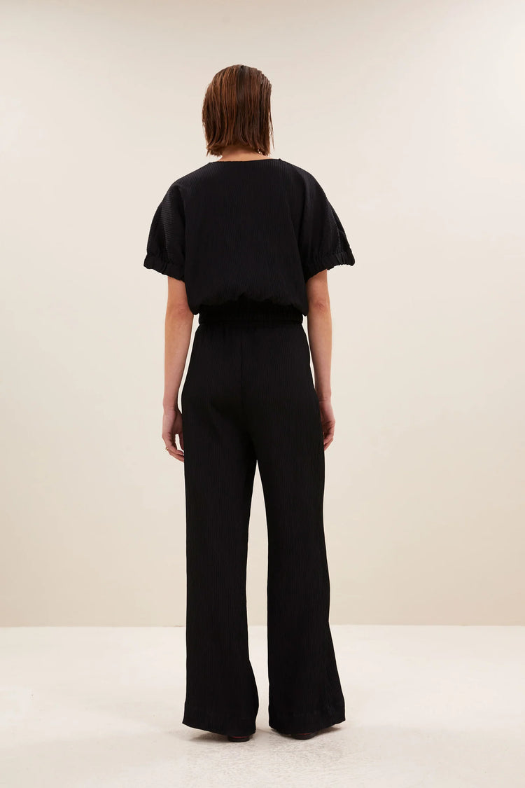 By Bar Mabel Structure Stripe Blouse jet black