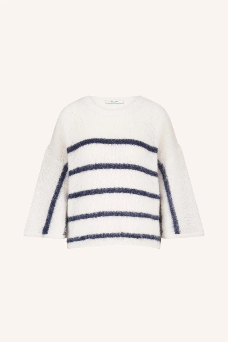 By Bar Fleur Stripe Pullover marine stripe