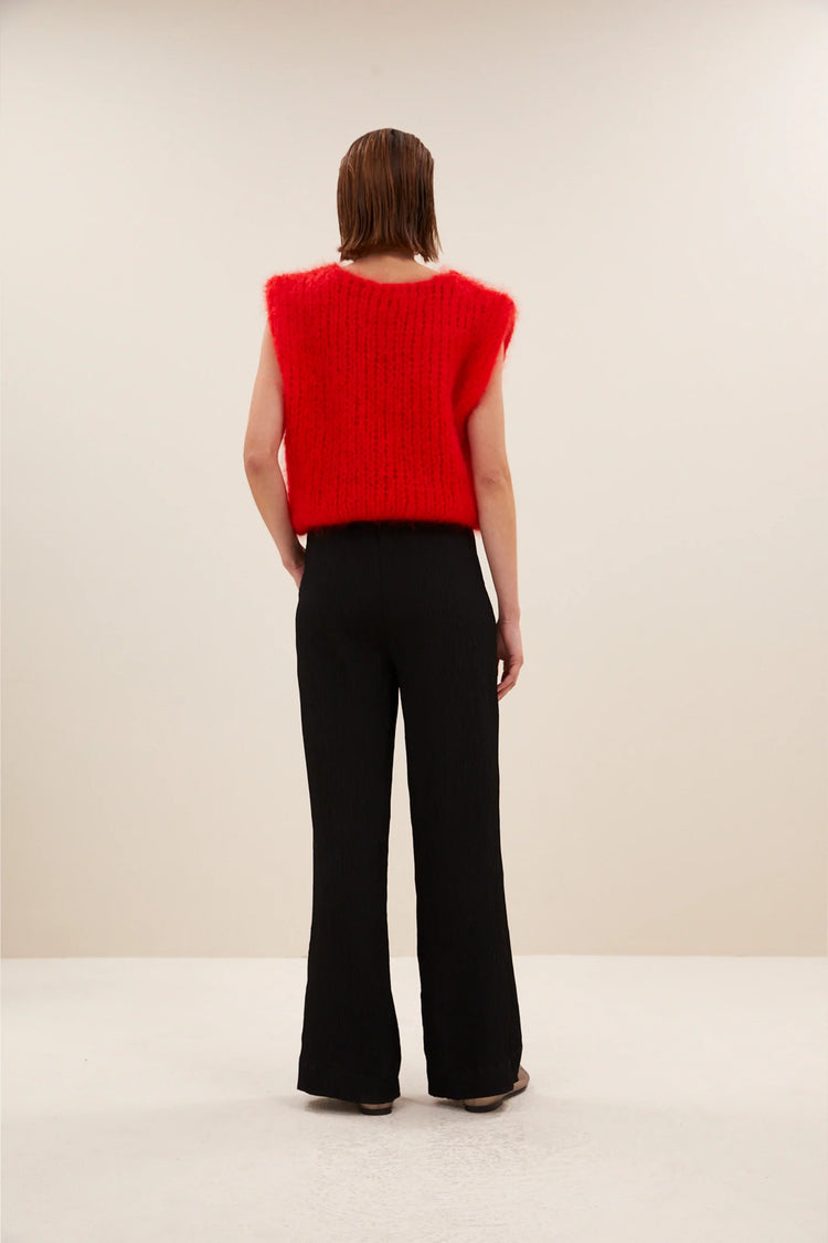 By Bar Structure Stripe Pants jet black