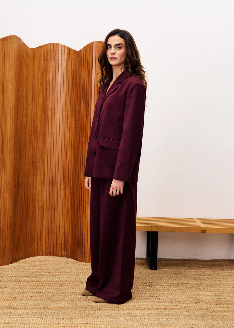 FRNCH Hibiscus Pantalon bordeaux