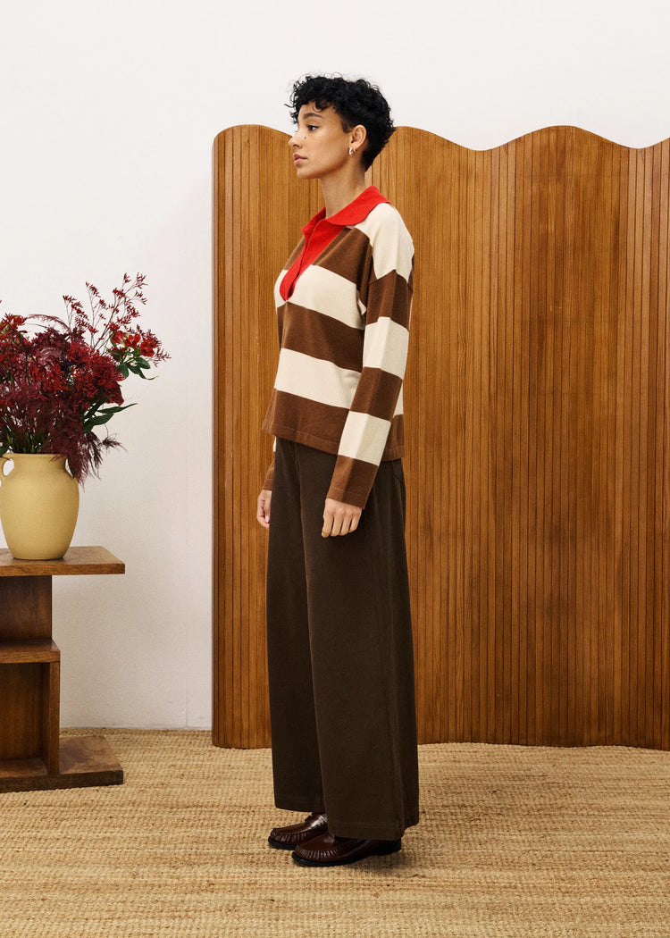 FRNCH Colchique Pull marron glace