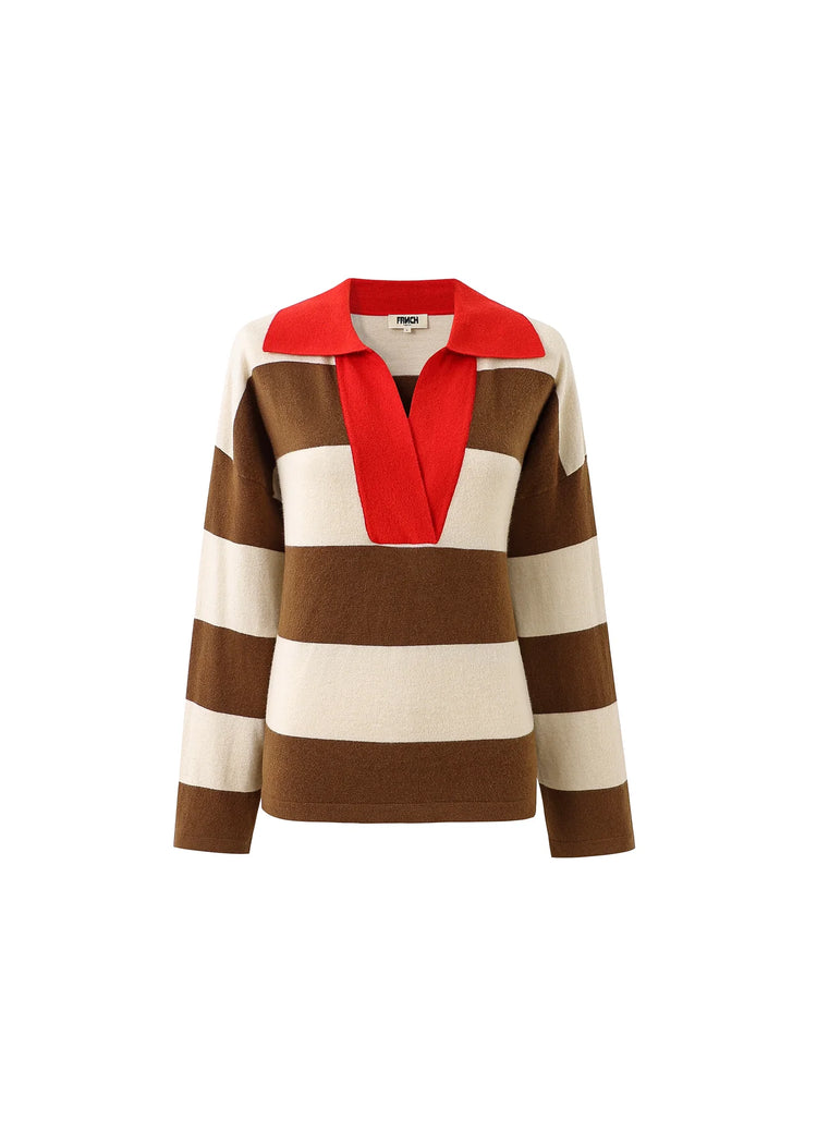 FRNCH Colchique Pull marron glace