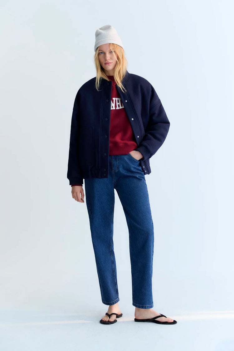 The New Society Clara Bomber infinite navy