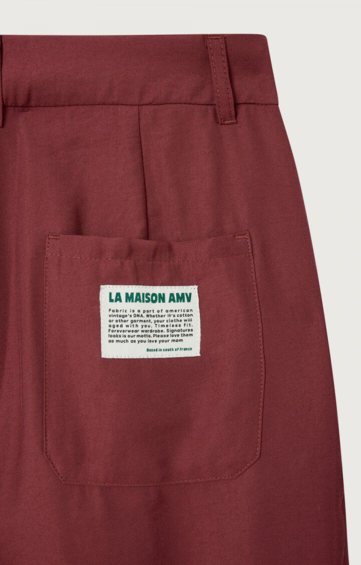American Vintage LAN10B Pantalon cerisier