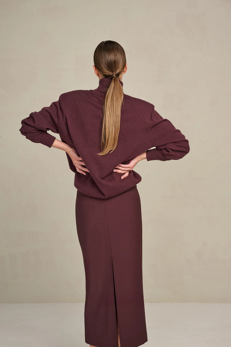 March 23 Cynzia Long Skirt barolo