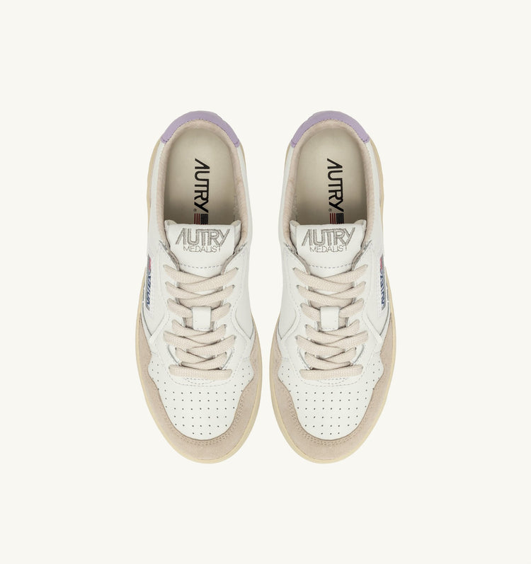 Autry ls68 leather suede white lilac