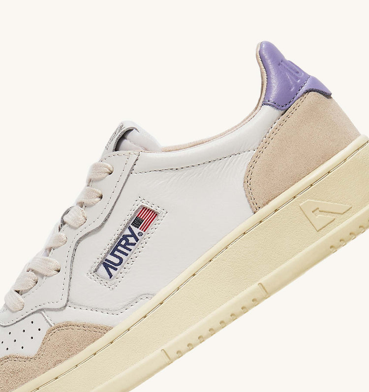 Autry LS53 leather suede white lavender