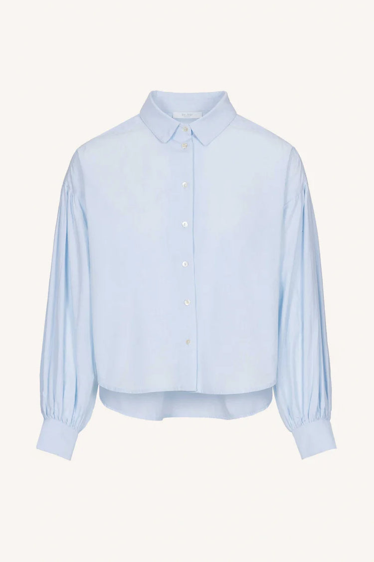 By Bar Sarah Short Chambray Blouse light blue