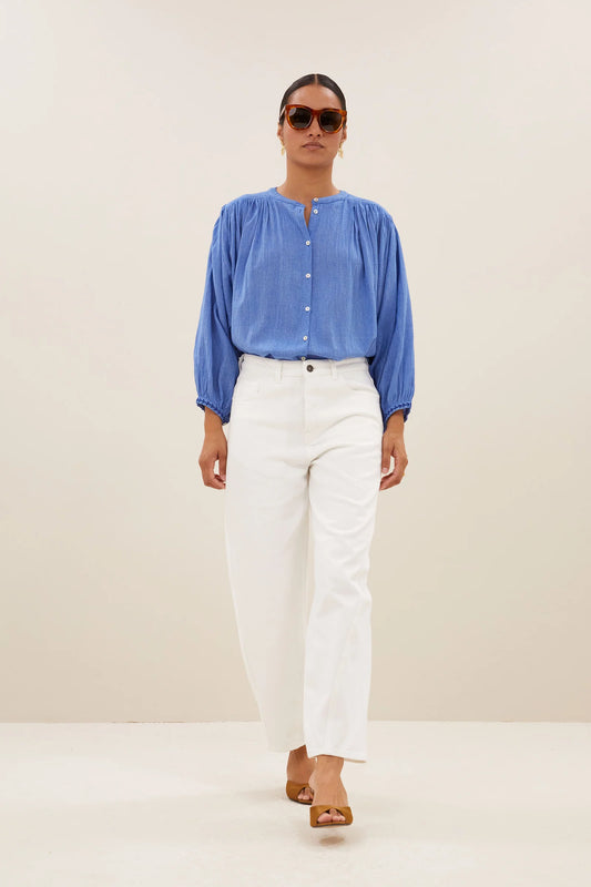 By Bar Becky Athia Blouse sapphire blue