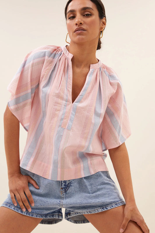 By Bar Vina Gloss Stripe Blouse gloss stripe