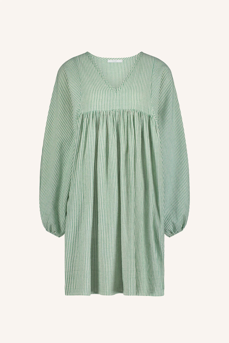By Bar Philou Stripe Dress green pin stripe