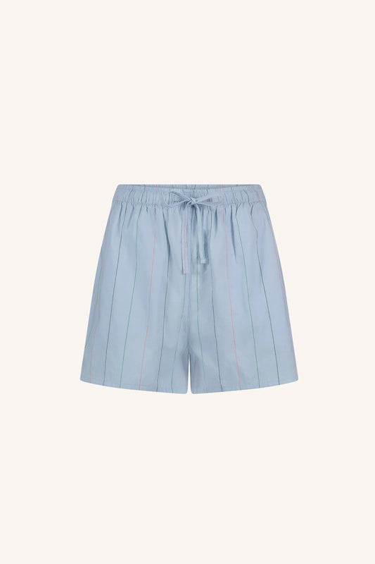 By Bar Isa Stripe Chambray Shorts light blue stripe