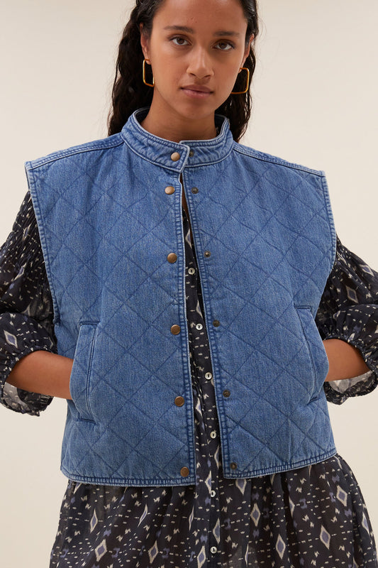 By Bar Mave Denim Sleeveless Jacket denim