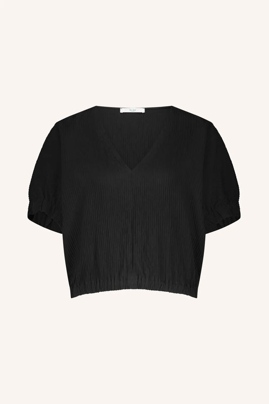 By Bar Mabel Structure Stripe Blouse jet black