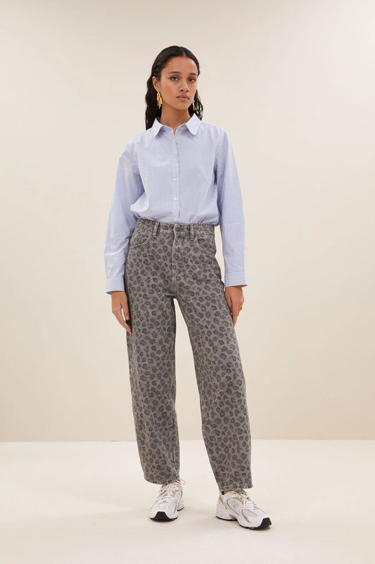 By Bar Joly Stripe Blouse sky blue stripe