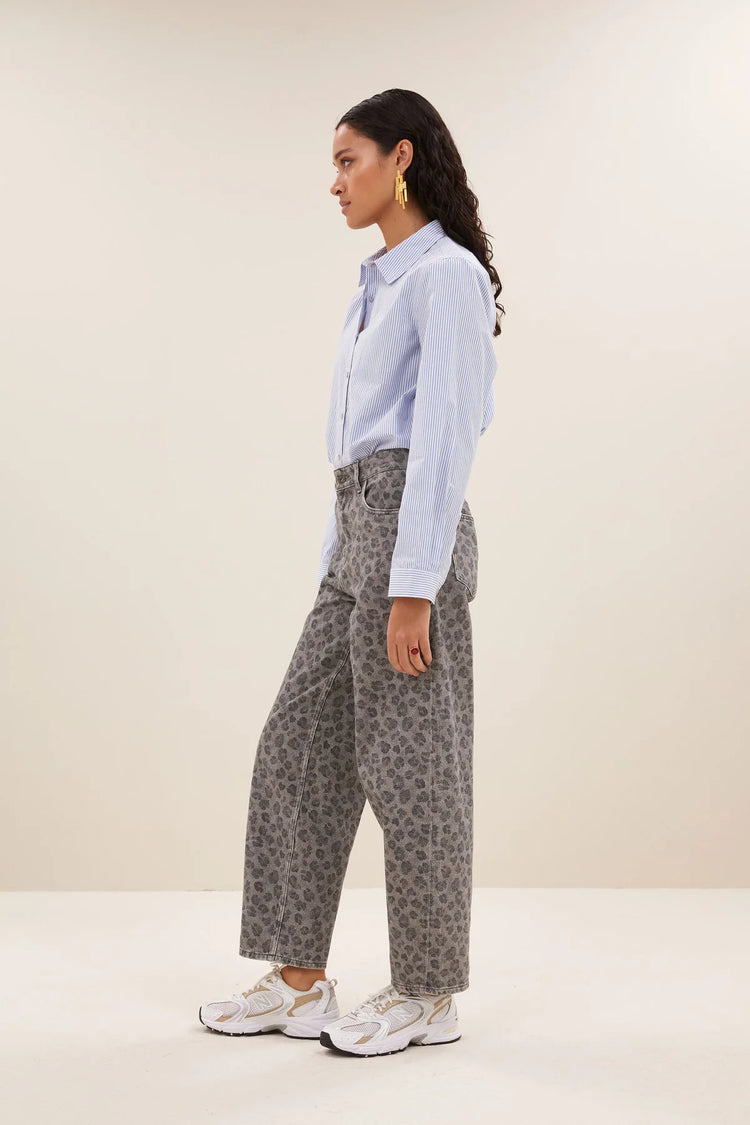 By Bar Joly Stripe Blouse sky blue stripe
