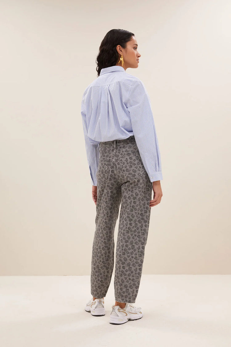 By Bar Joly Stripe Blouse sky blue stripe