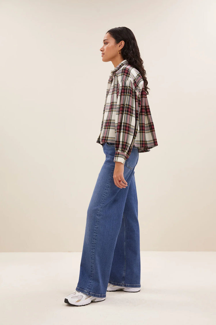 By Bar Sarah Short Check Blouse tartan check