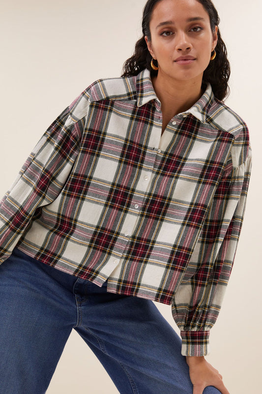 By Bar Sarah Short Check Blouse tartan check