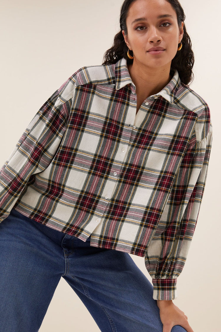 By Bar Sarah Short Check Blouse tartan check