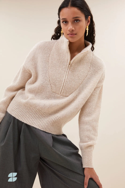 By Bar Boxy Beau Pullover chalk