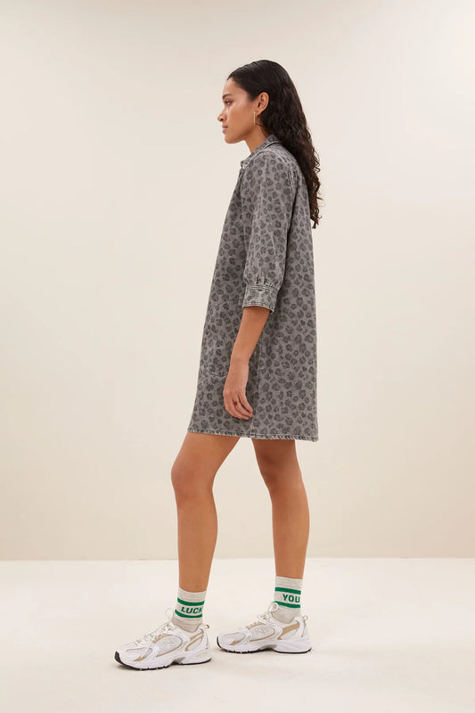 By Bar Flynth Grey Cheetah Dress grey cheetah