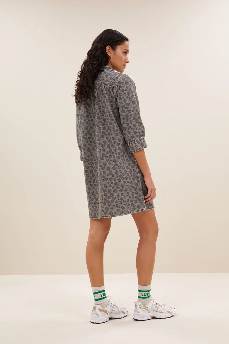 By Bar Flynth Grey Cheetah Dress grey cheetah