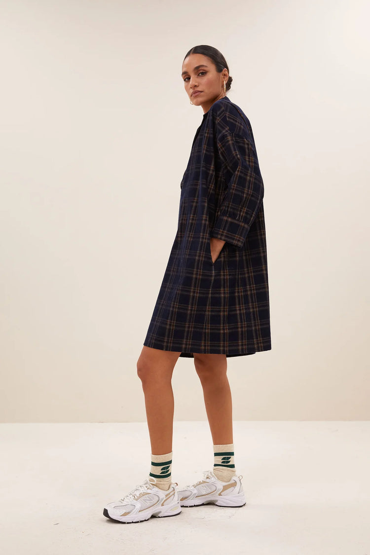 By Bar Pino Check Dress oak check