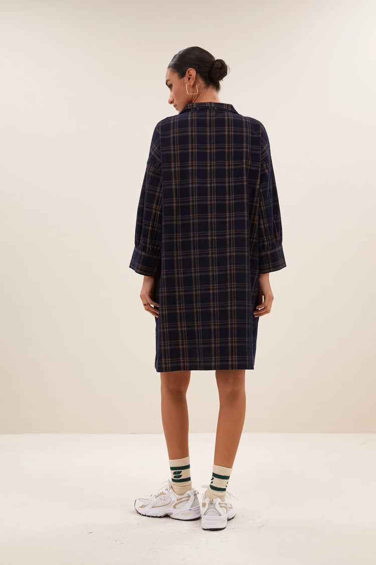 By Bar Pino Check Dress oak check