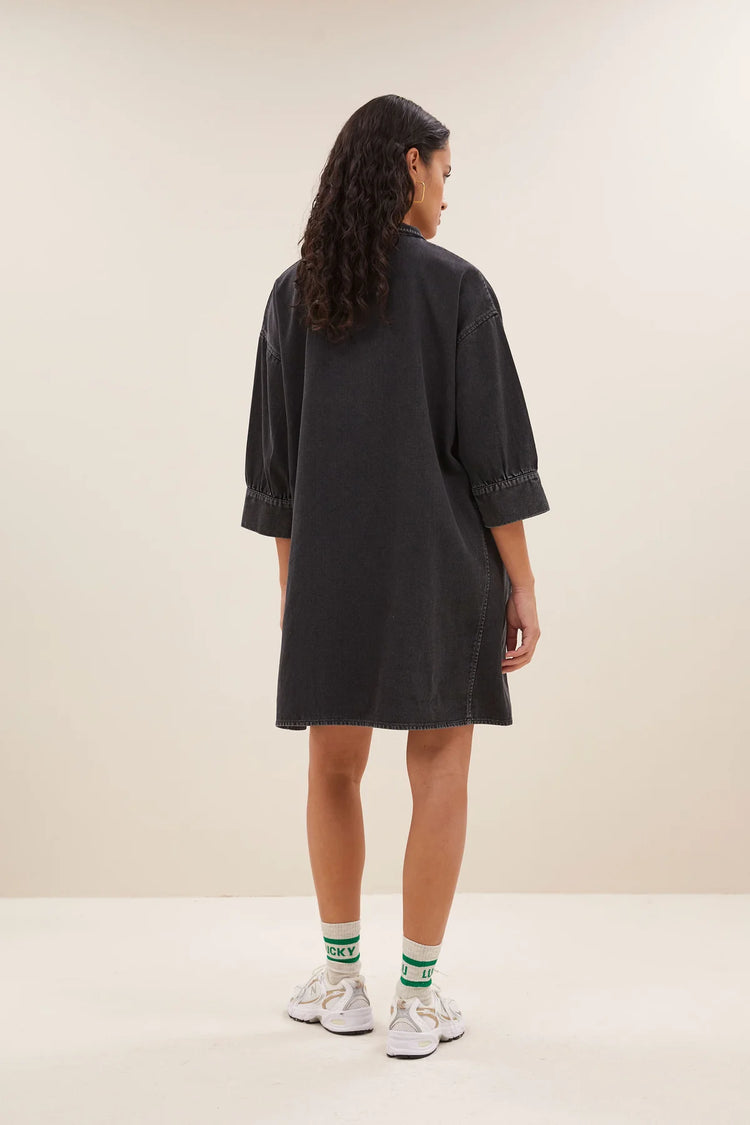 By Bar Pino Twill Dress jet black