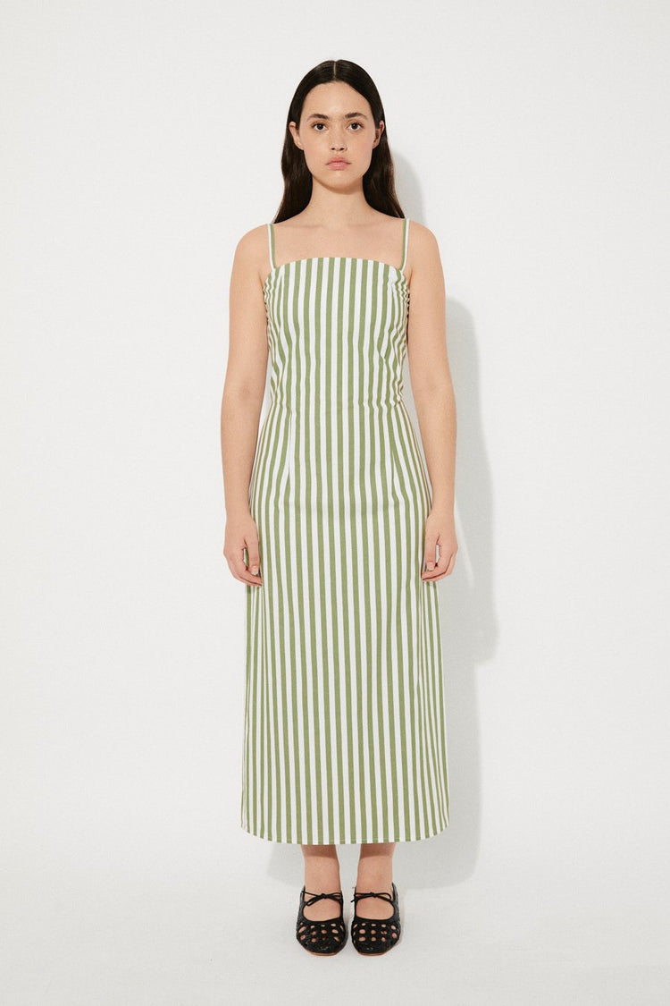 Rita Row Viridian Dress stripes