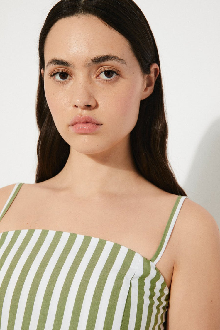 Rita Row Viridian Dress stripes