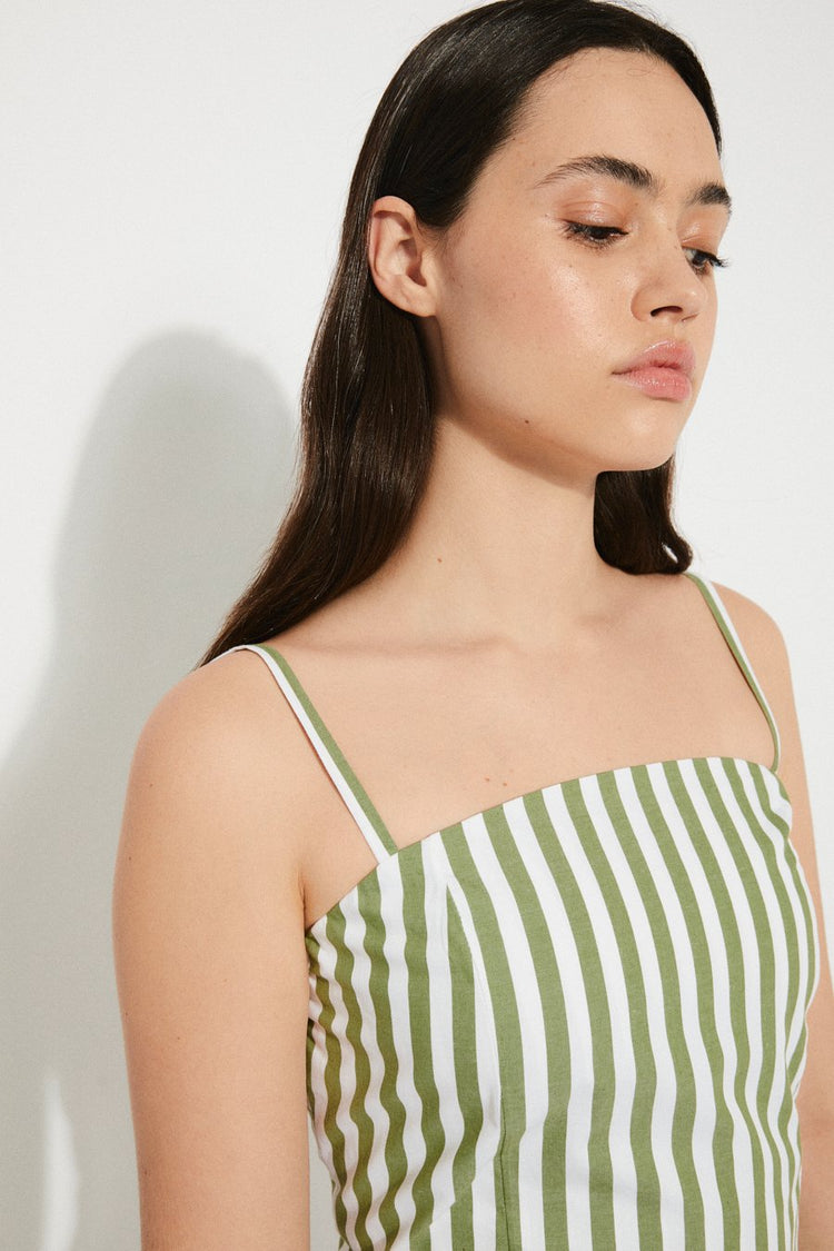 Rita Row Viridian Dress stripes
