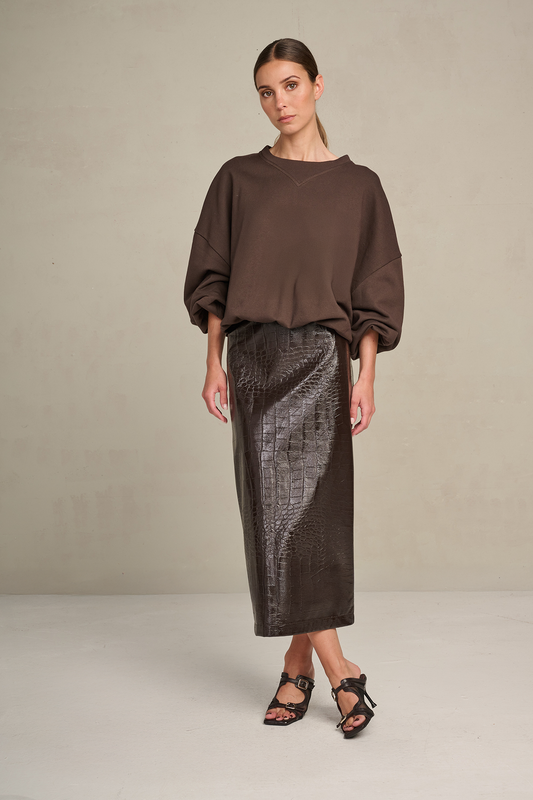 March23 Cleo Skirt chocolat