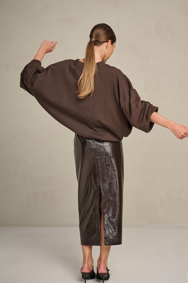 March23 Cleo Skirt chocolat