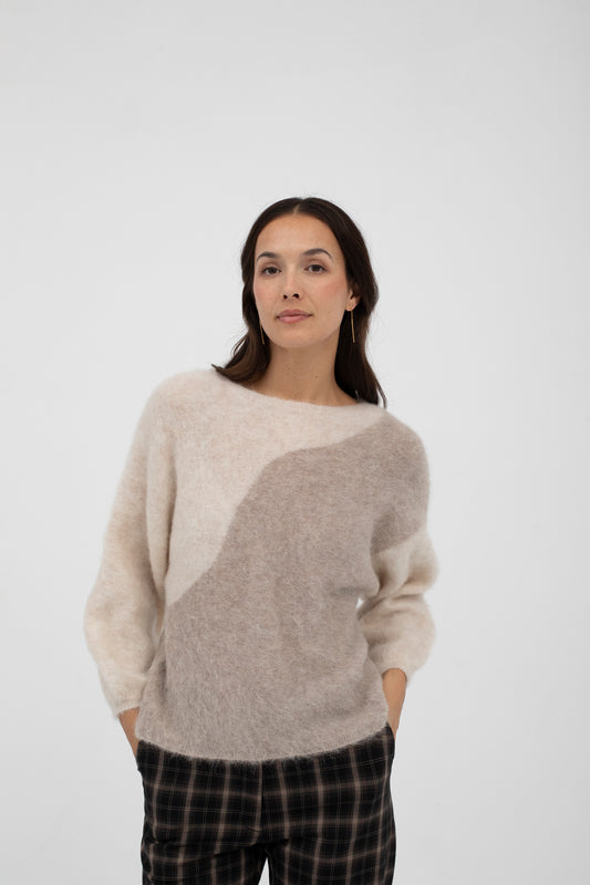 Mus & Bombon Amara Pull crudo y beige