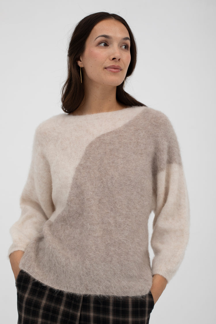 Mus & Bombon Amara Pull crudo y beige