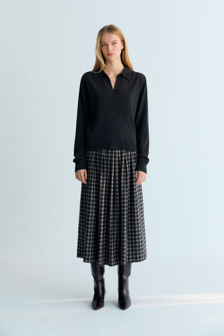 The New Society Agatha Polo galactic grey mel
