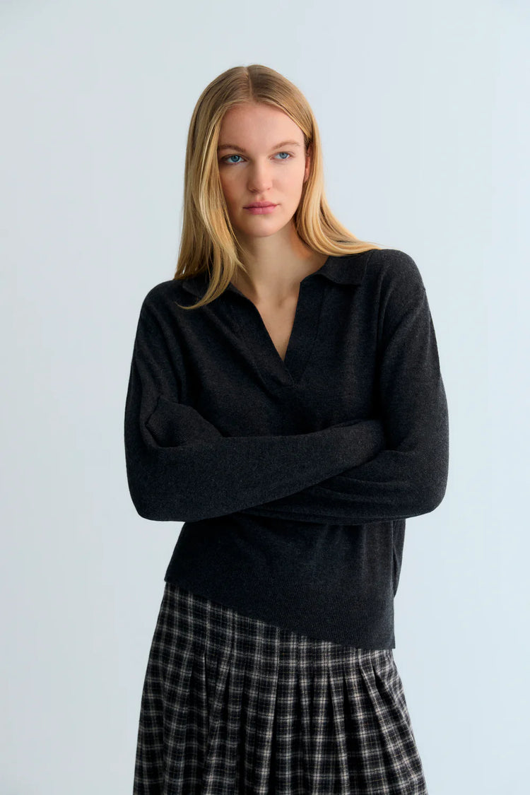 The New Society Agatha Polo galactic grey mel