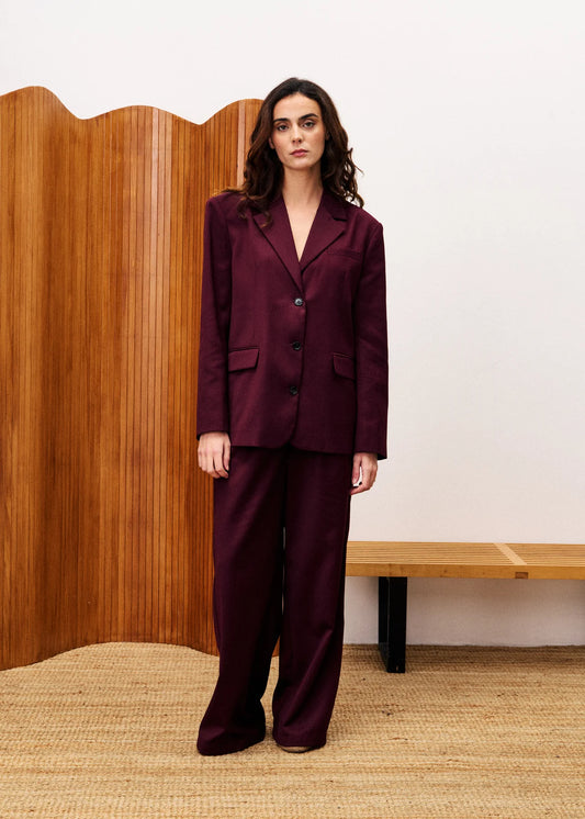 FRNCH Hibiscus Pantalon bordeaux