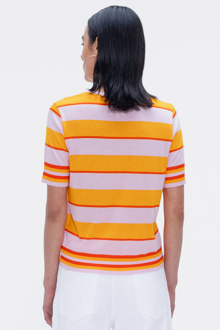 Our Sister Vitex Stripe T-shirt orange