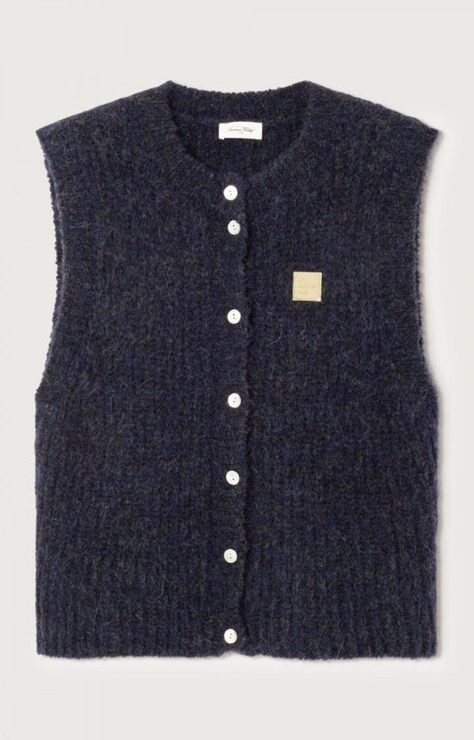 American Vintage EAST19MM Gilet navy mel