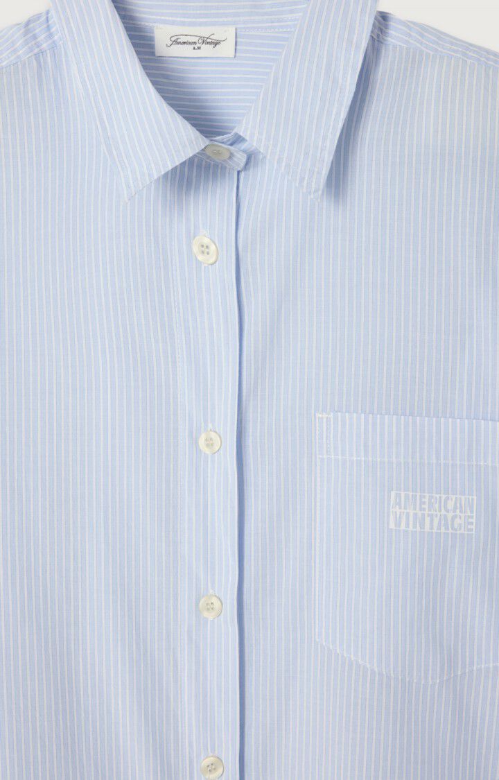 American Vintage ELU06A Chemise blue stripes