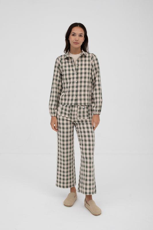 Mus & Bombon Malasana Trousers verde oscuro