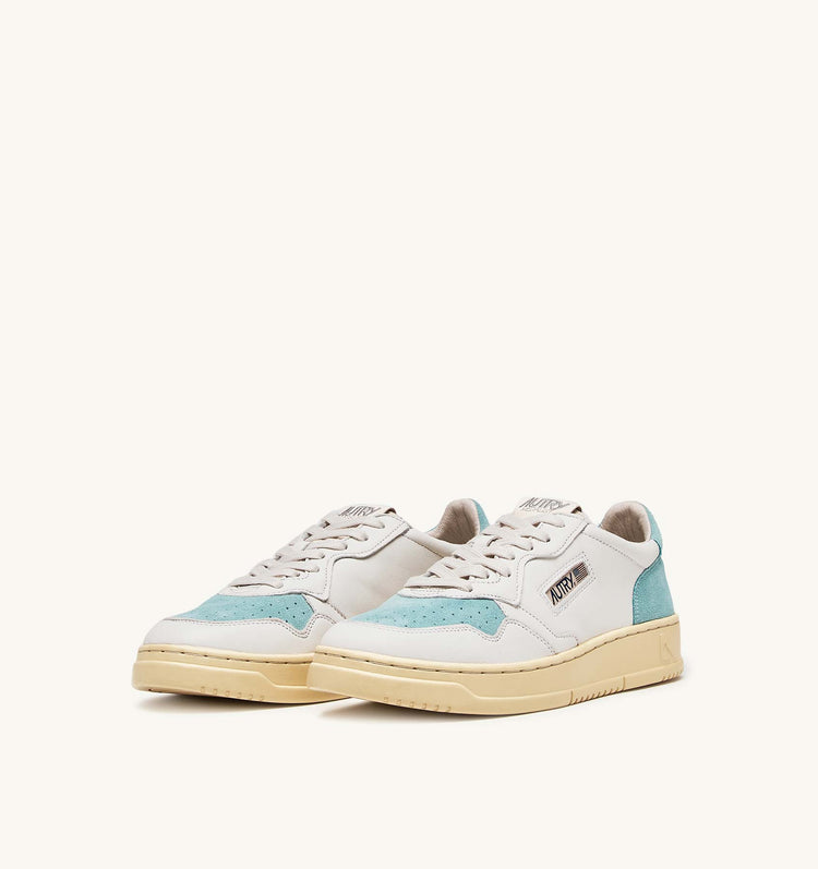 Autry SL02 suede leather white turquoise