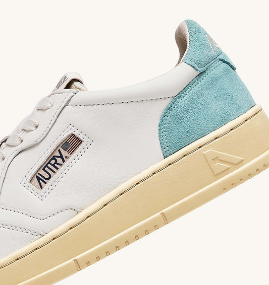 Autry SL02 suede leather white turquoise