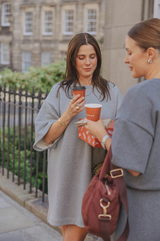 Les Soeurs Mae Sweaterdress mid grey mel