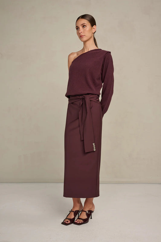 March 23 Cynzia Long Skirt barolo