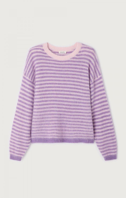 American Vintage NEN18C Pull violet striped rosebud