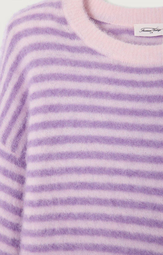 American Vintage NEN18C Pull violet striped rosebud